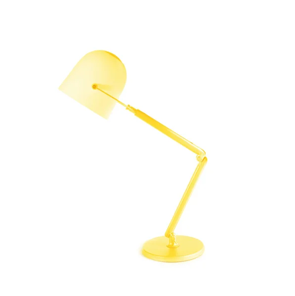 Lampe de bureau moderne en or sur fond blanc — Photo