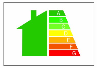 Enerji verimliliği oranı Illustration. Elektrik güç tüketimi
