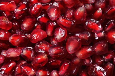 Arka plan, üstten görünüm olarak lezzetli nar tohum