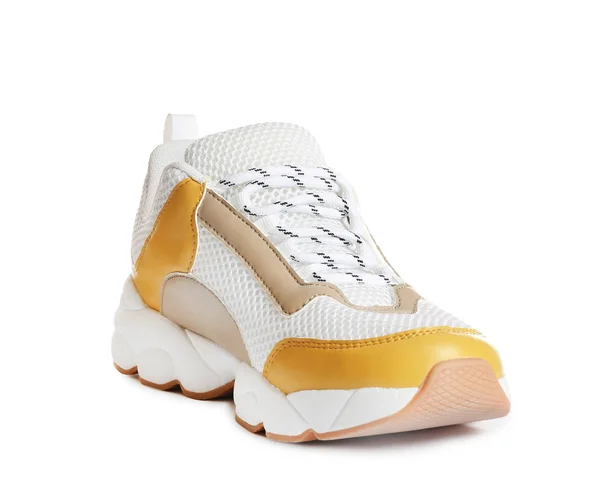 舒适的现代运动鞋在白色背景 — 图库照片