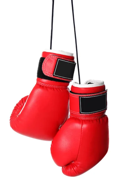 Pair of boxing gloves on white background — Stock Photo, Image