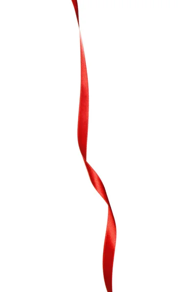 Beautiful satin ribbon on white background. Decor element — Stock Photo, Image