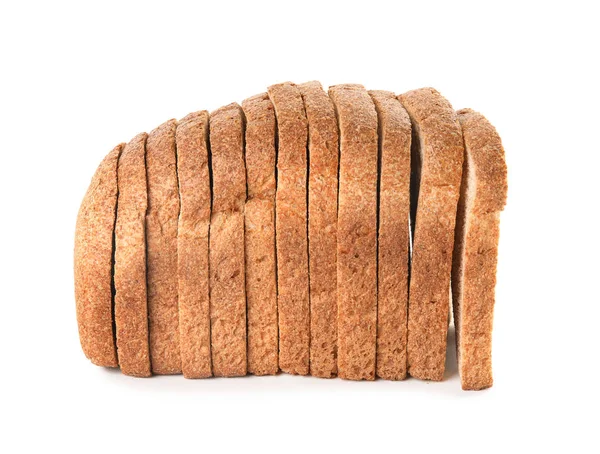 Frisches Brot auf weißem Hintergrund. Backwaren — Stockfoto