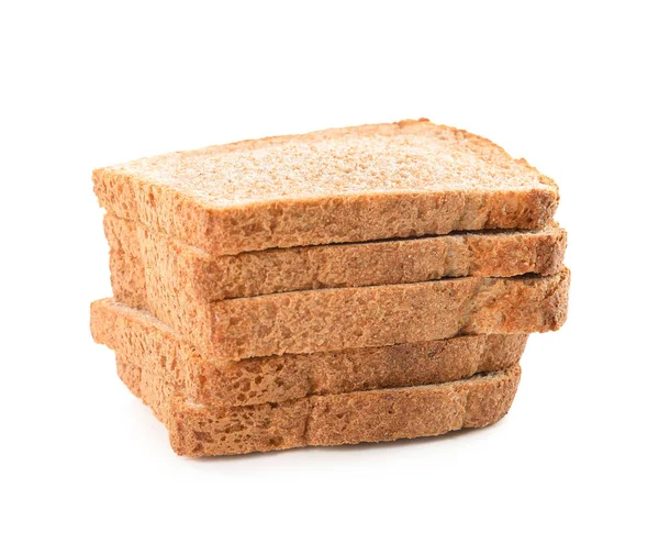 Beyaz arka planda taze ekmek. Pişmiş ürünler — Stok fotoğraf