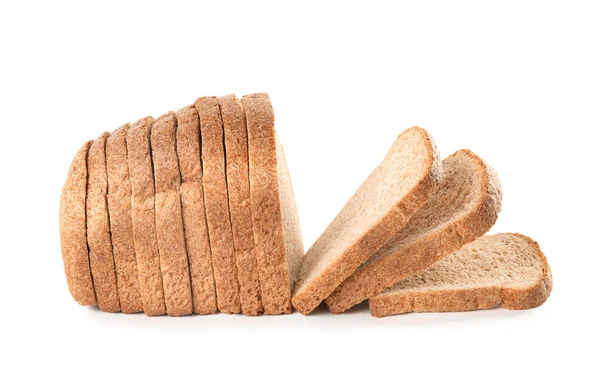 Frisches Brot auf weißem Hintergrund. Backwaren — Stockfoto