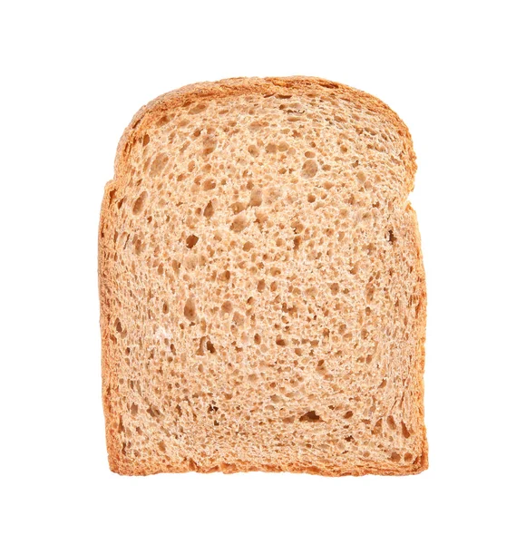 Frisches Brot auf weißem Hintergrund, Draufsicht — Stockfoto