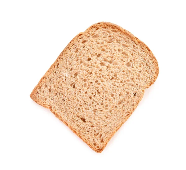 Färskt bröd på vit bakgrund, uppifrån — Stockfoto