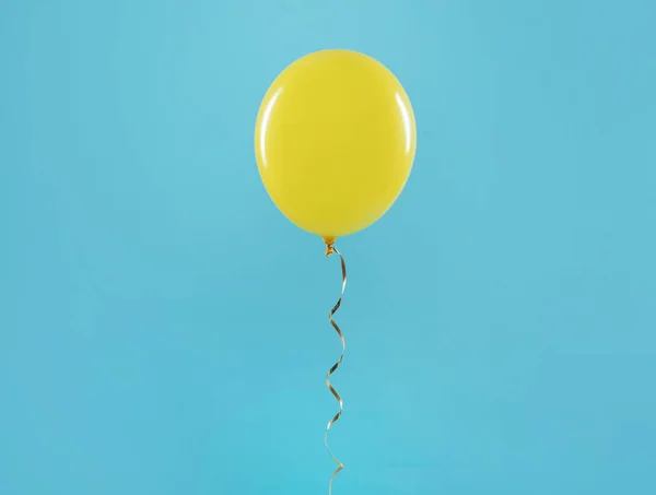 Balão brilhante sobre fundo de cor. Tempo de celebração — Fotografia de Stock