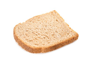 Beyaz arka planda taze ekmek. Pişmiş ürünler