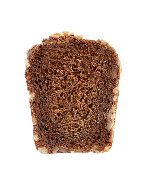 Fresh rye bread on white background, top view — Stock Photo, Image