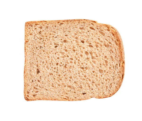 Свежий хлеб на белом фоне, вид сверху — стоковое фото