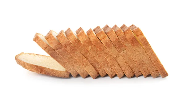 Pão fresco sobre fundo branco. Produtos de panificação — Fotografia de Stock
