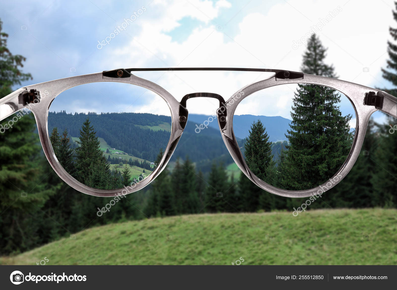 Clear Beautiful View Through Glasses Ophthalmologist Prescription