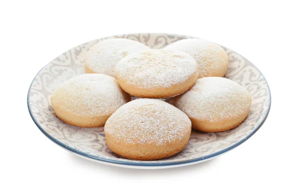 Placa con galletas para fiestas islámicas aisladas en blanco. Eid Mubarak —  Fotos de Stock