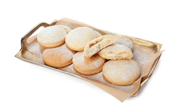 Bandeja con galletas para fiestas islámicas aisladas en blanco. Eid Mubarak —  Fotos de Stock