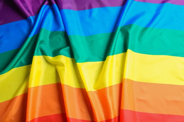 Bright rainbow gay flag as background. LGBT community — Stock Photo, Image