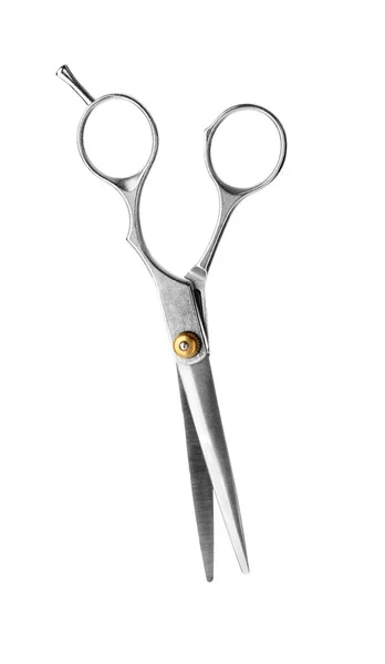 New scissors on white background. Professional hairdresser tool — Stock Photo, Image