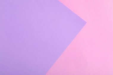 Renkli arka plan olarak mor ve pembe kağıt levhalar, üst görünüm