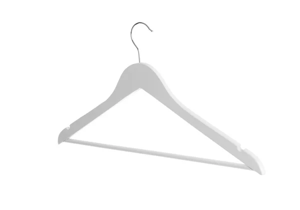 Empty hanger on white background. Wardrobe accessory — Stock Photo, Image