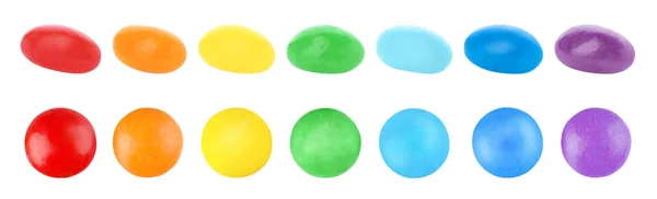 Set of colorful candies on white background — Stock Photo, Image