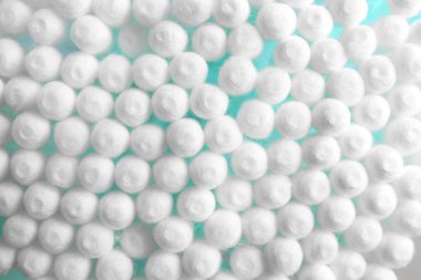 Arka plan olarak birçok pamuklu bez, yakın çekim görünümü