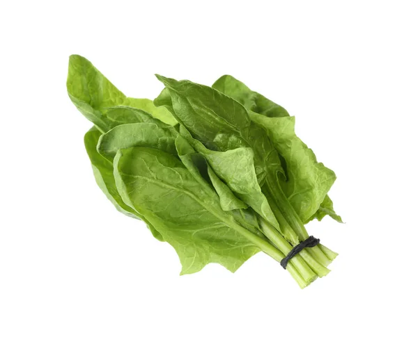 Fascio di spinaci freschi isolato su bianco — Foto Stock