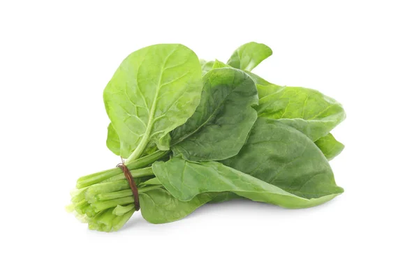 Bundle of fresh spinach isolated on white — Stock Photo, Image