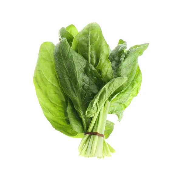 Bundle of fresh spinach isolated on white — Stock Photo, Image