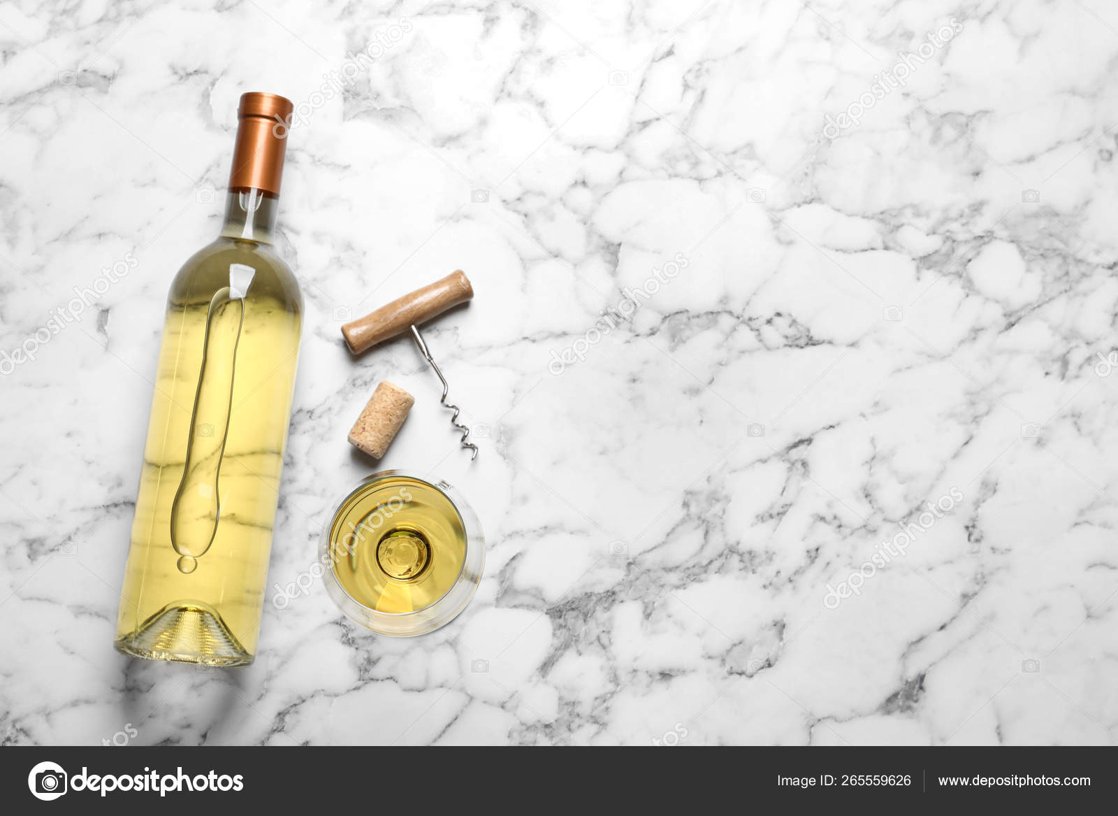 Download Glass And Bottle With White Wine On Marble Background Flat Lay Space For Text Stock Photo C Liudmilachernetska Gmail Com 265559626 Yellowimages Mockups