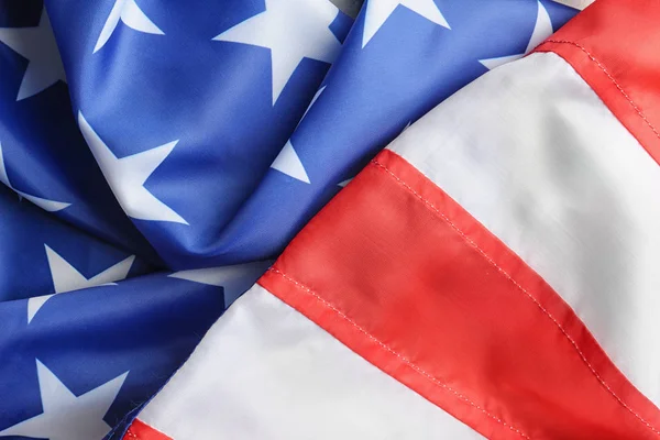 Colorida bandera de EE.UU. como fondo, primer plano. Feliz Día de la Independencia — Foto de Stock