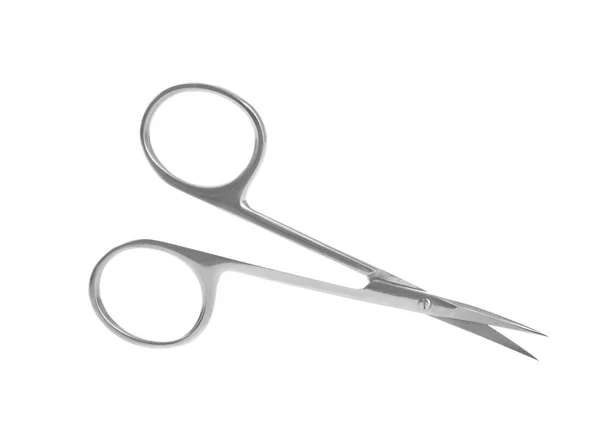 Pair of nail scissors on white background — Stock Photo, Image
