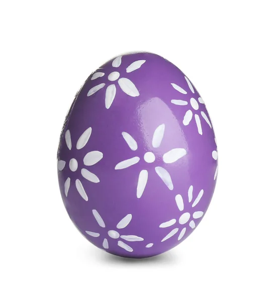 Ljust målat påsk ägg på vit bakgrund — Stockfoto