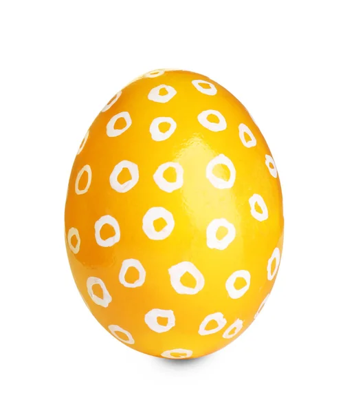 Huevo de Pascua pintado brillante sobre fondo blanco —  Fotos de Stock