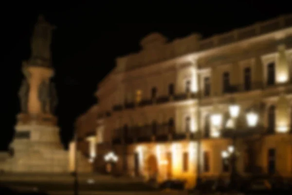 Blurred view of street with lights at night. Bokeh effect — Stock Photo, Image