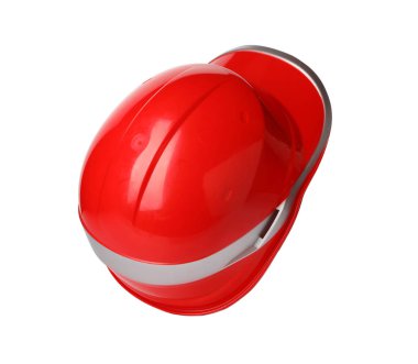 Güvenlik hardhat beyaz izole. İnşaat aleti