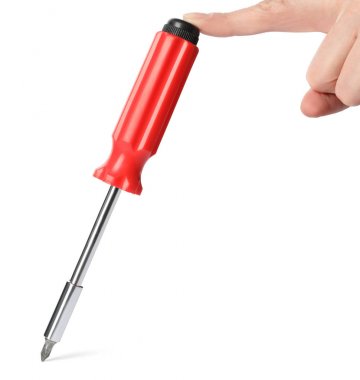 Yeni tornavida beyaz izole. İnşaat aleti