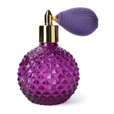 Vintage parfüm şişesi beyaz izole