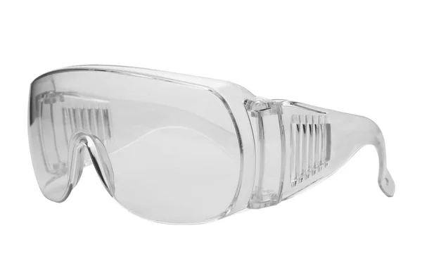 Защитные очки на белом фоне. Строительный инструмент — стоковое фото