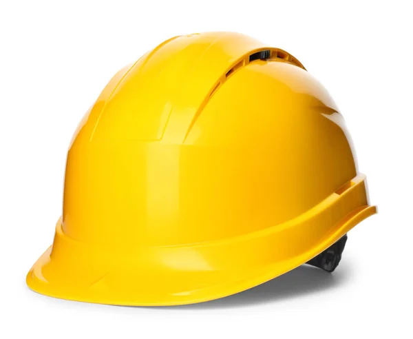 Cappello di sicurezza isolato su bianco. Strumento di costruzione — Foto Stock