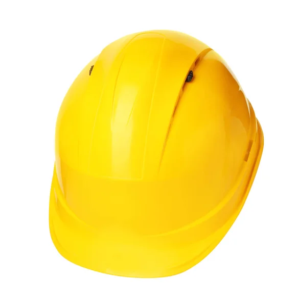 Hardhat de segurança isolado em branco. Ferramenta de construção — Fotografia de Stock