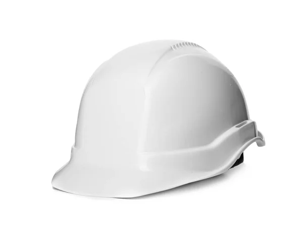 Casquette de sécurité isolée sur blanc. Outil de construction — Photo