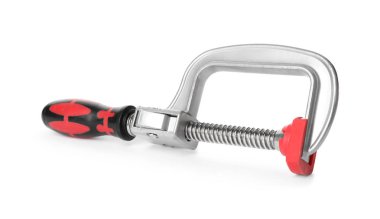 Yeni kelepçe beyaz izole. İnşaat aleti