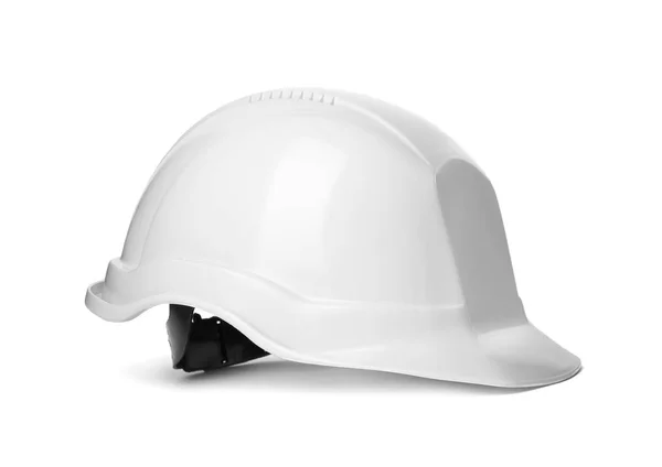 Bezpečnostní tvrdá čepice izolovaná na bílém. Stavební nástroj — Stock fotografie