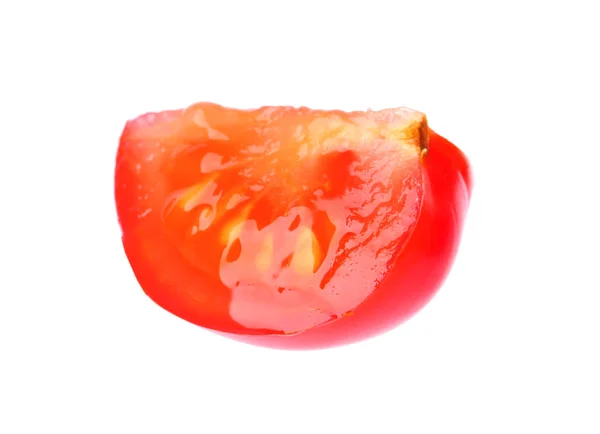 흰색 배경에 빨간 체리 토마토를 잘라 — 스톡 사진