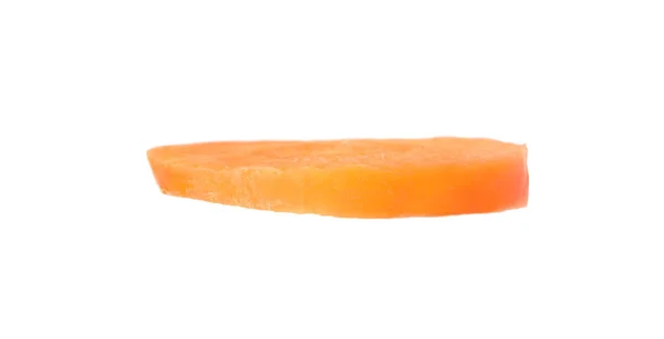 Cut fresh ripe carrot on white background — Stock Photo, Image