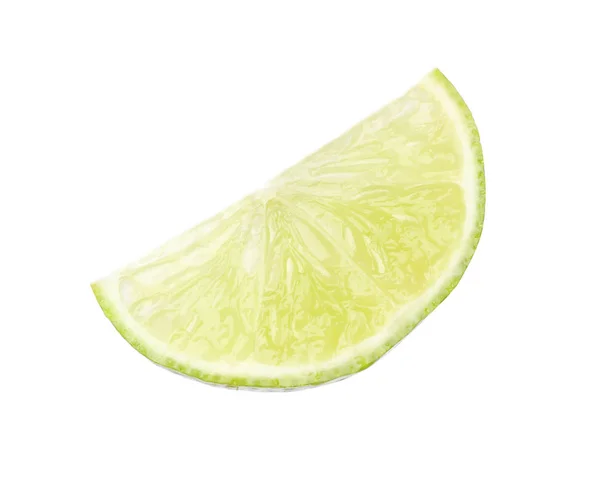Cut fresh juicy lime on white background — Stock Photo, Image
