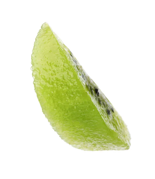 Nakrájejte čerstvé šťavnaté Kiwi na bílé pozadí — Stock fotografie