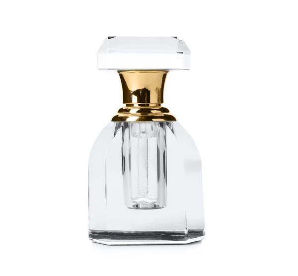 Garrafa de perfume de luxo isolado em branco — Fotografia de Stock