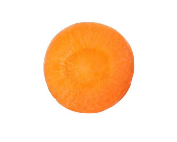 Cut fresh ripe carrot on white background — Stock Photo, Image