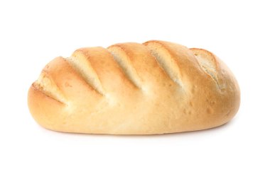 Taze ekmek üzerinde beyaz izole